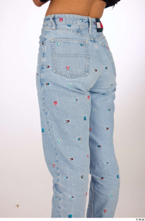 Jimena blue embellished jeans casual dressed thigh 0004.jpg